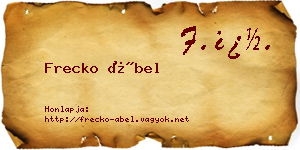 Frecko Ábel névjegykártya